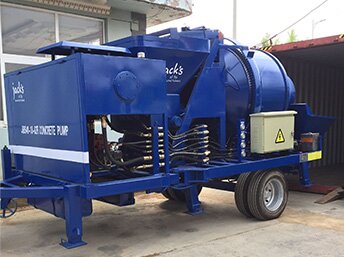 Our JBS30 electric concrete mixer pump was exported to Russia Our JBS30 electric concrete mixer pump was exported to Russia